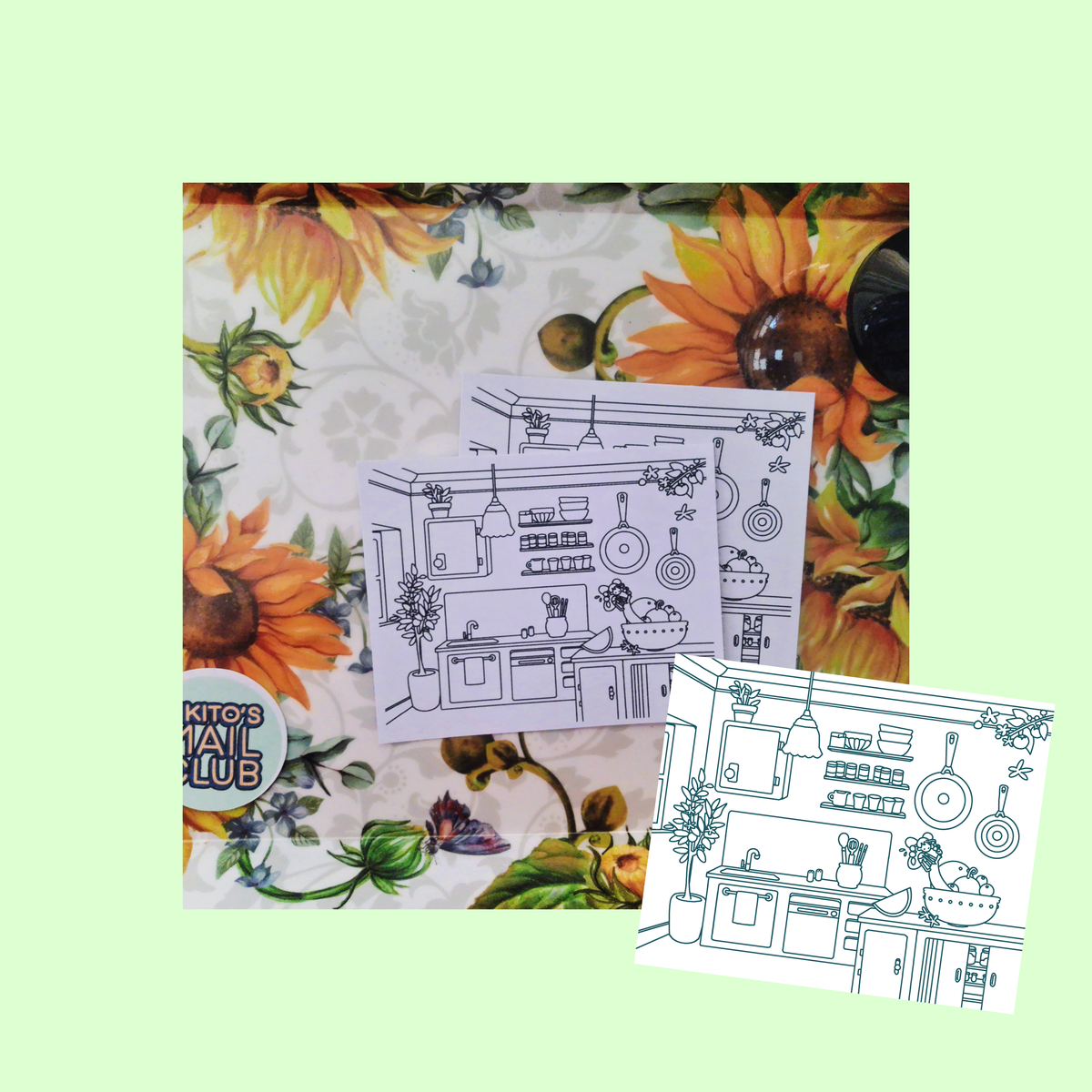 (Coloring sheets) Kikito's Mail Club - July Edition #004