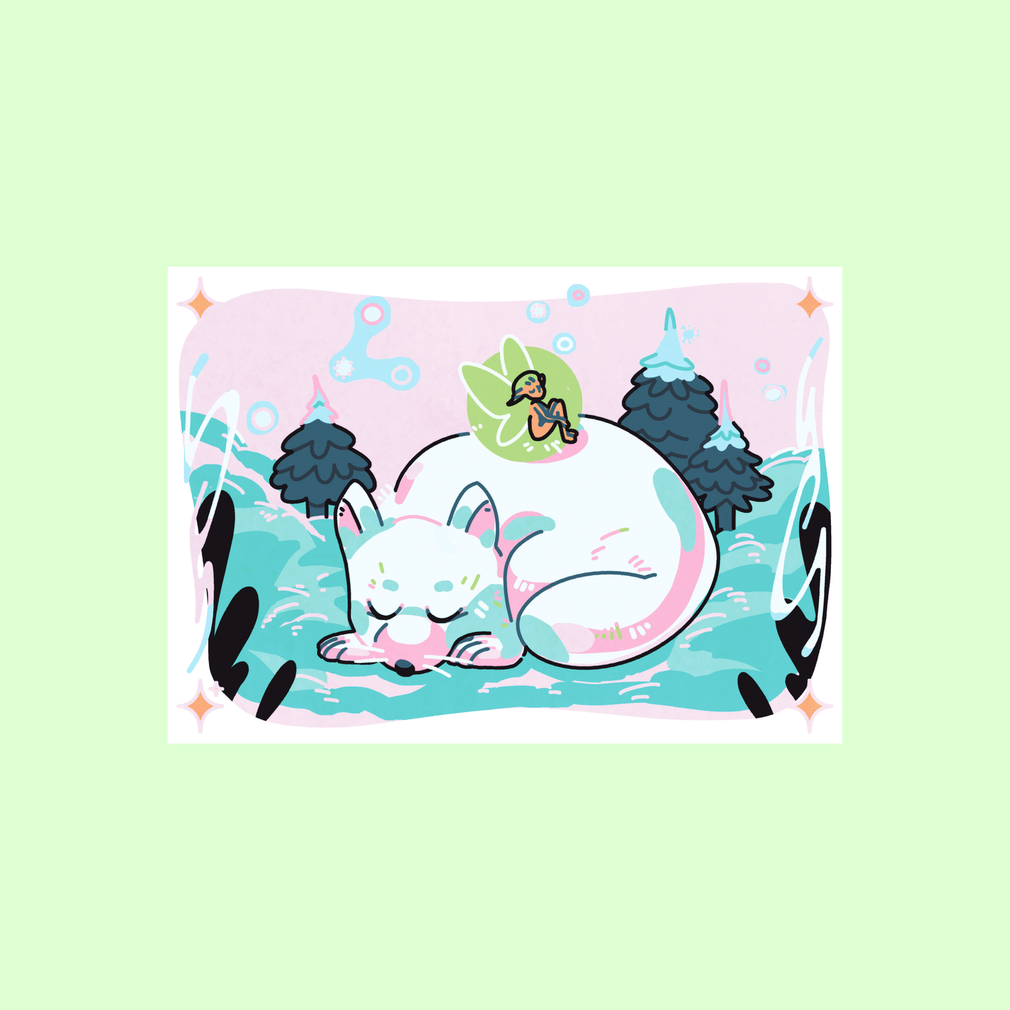 (PRINT) Renard d'Hiver